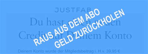 Justfab Abo kündigen